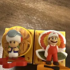 スーパーマリオ フィギュア 2体セット キノピオ ファイアマリオ
