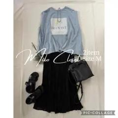 涼黒レーススカートセット レディース服まとめ売り セットアップコーデ売り M
