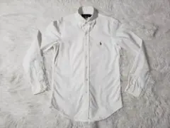 ラルフローレン クラシックフィット コットン 長袖シャツ ホワイト メンズ XS