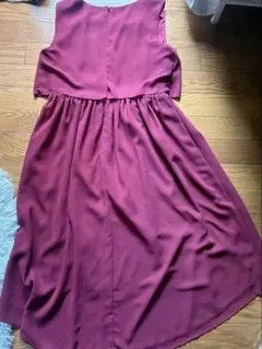 ワインレッドパーティードレスLサイズ