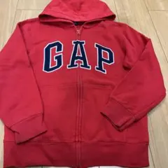 GAP 赤 ジップアップパーカー150cm