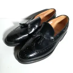 d0393 新品同様・試着程度 リーガル ウイングタッセルローファー 26 黒