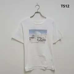 GLOBAL WORK 半袖 Tシャツ ホワイト フォトプリント