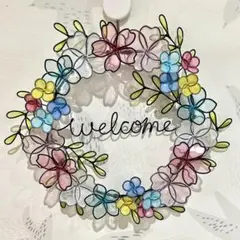 パンダとお花のリース ワイヤークラフト ディップアート プラ板 - メルカリ