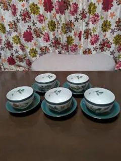 有田焼　龍峰窯　花フェスタ　湯呑みセット