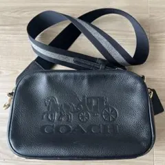 コーチ ホースアンドキャリッジ カメラバッグ ダブルファスナー 黒