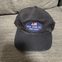 Polo Jeans Co. ブラックベースボールキャップ