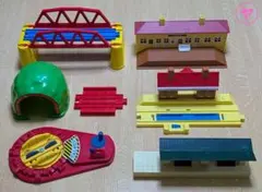 プラレール　トーマス　ファークァー駅・マロン駅・ソドー駅・鉄橋・トンネル・転車台