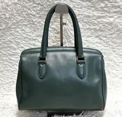 【良品・希少】オールドコーチ ハンドバッグ レザー モスグリーン 4410