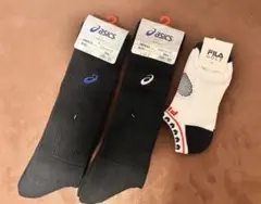 asics バレーボールソックス　&FILA GOLFソックス