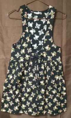 【子供服】ベビーピンクハウス バラ柄ジャンパースカート