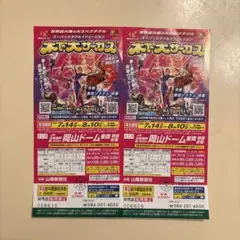 木下大サーカス 岡山公演 招待券 2枚セットのサムネイル