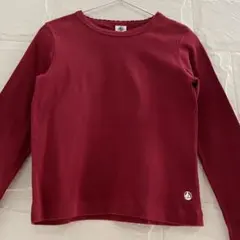 PETIT BATEAU★長袖カットソー★ボルドー★116㎝