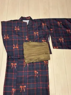 セパレート浴衣・帯セット フリーサイズ