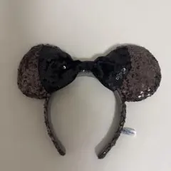 ディズニー カチューシャ スパンコール ブラック