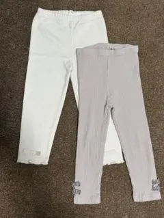 ベビーリブパンツ ズボン 10分丈 90サイズ 女の子