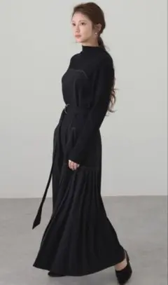 Kikuriブラック ロングワンピース