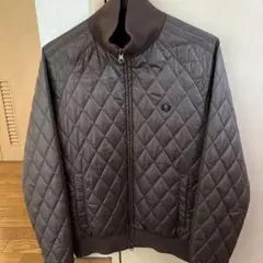 FRED PERRY ブラウン キルティングジャケット M