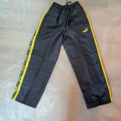 プーマ PUMA ナイロンパンツ 黒×黄 150 キッズ スポーツ