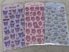 海外公式　サンリオ シナモン　クロミ　マイメロ　フェルトシール　3枚セット