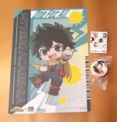くら寿司 ヒロアカ 緑谷出久 マルチシート＆缶バッジ 瀬呂範太