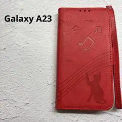Galaxy A23 手帳型ケース　レッド