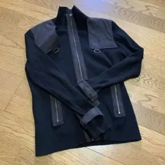 黒のリブ編みジャケットのサムネイル