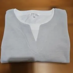 GLOBAL WORK メンズ キーネック Tシャツ ライトグレー Lのサムネイル