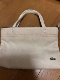 LACOSTE 小さいトートバッグ ホワイト　ジャンク品
