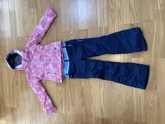 【再値下げ】子ども用スキーウェア 140 ピンク ネイビー