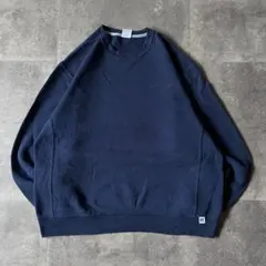 00s Russell Athletic スウェット 紺 XL A556 無地
