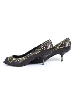 GIUSEPPE ZANOTTI オープントゥ ゴールドスタッズ パンプスのサムネイル