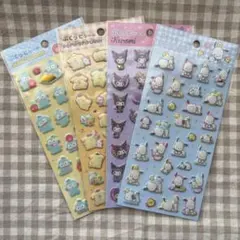 品薄　サンリオキャラクターシールセット 4枚まとめ売り 平成レトロ