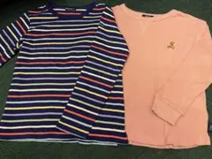 キッズ120サイズ 長袖綿セーター2枚組
