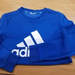 adidas 青 長袖カットソー