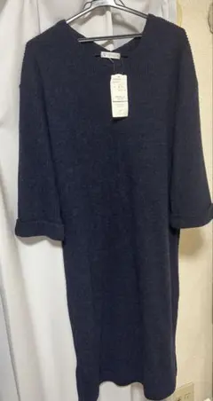 Afternoon Tea WARDROBE 起毛ワッフルプルオーバー ネイビーのサムネイル