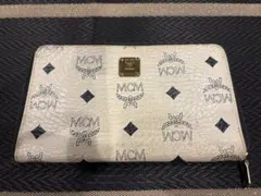 MCM 二つ折り財布 モノグラム ホワイト