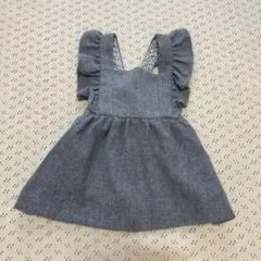 ZARABABYグレー フリル付き ジャンバースカート