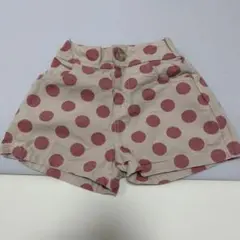 ELMO 水玉模様ハーフパンツ ベージュ 100cm