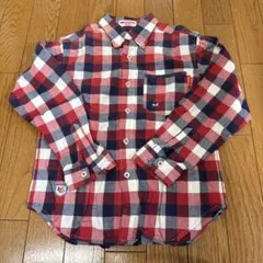 ミキハウス チェック柄 長袖シャツ 130