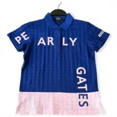 パーリーゲイツ S ゴルフウェア 千鳥格子 COOLMAX 半袖ポロシャツ