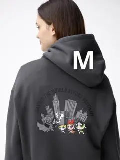 NEWJEANS × パワパフ　フーディ　パーカー ブラック NewJeans x パワーパフガールズ パーカー スウェットシャツ黒L - メルカリ