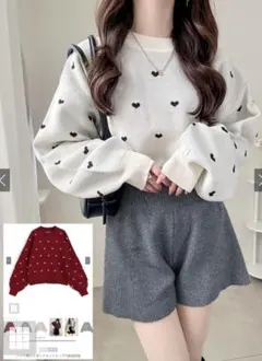 GRL ハートニットトップス