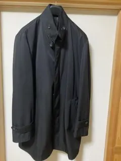 ブラック メンズスタンドカラーコート