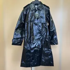 カミエルフォートヘンス エナメル素材コート 黒 lacquered jacket