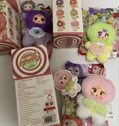 【特価】Colorful Fruits ぬいキー　桃　梨　他１つ　合計3個セット