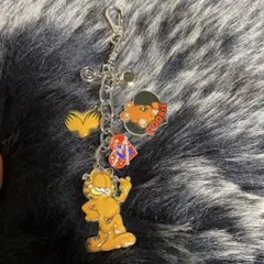 ガーフィールド　キーホルダー　ストラップ　チャーム　じゃらじゃらキーホルダー　虎