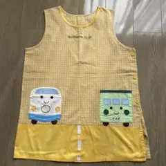 乗り物大きいポケット　エプロン 保育士　幼稚園教諭　介護士　家庭用