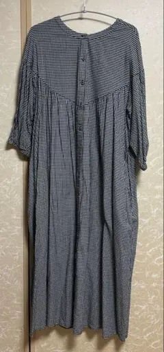 サマンサモスモス ワンピース ギンガムチェック白黒