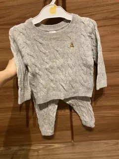 GAP BABY 18-24ヶ月 グレー ニットセットアップ
